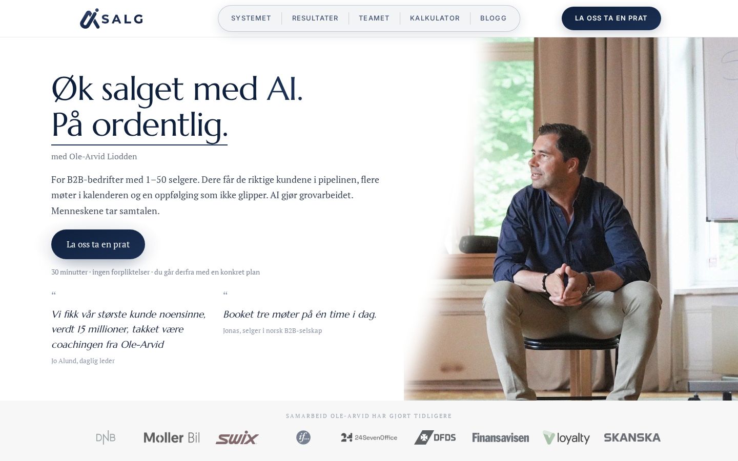Skjermbilde av ai-salg.no